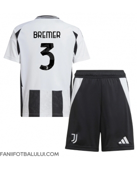 Juventus Gleison Bremer #3 Echipament de Fotbal Replică 2024-25 Copii Acasa (+ Șorturi)